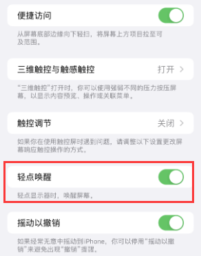 堆龙德庆苹果授权维修站分享iPhone轻点无法唤醒怎么办 